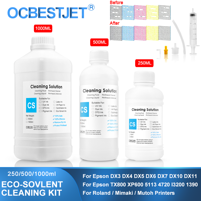 حل تنظيف الحبر المذيبات البيئي - مراجعة Eco Solvent Ink Cartridge وسعره