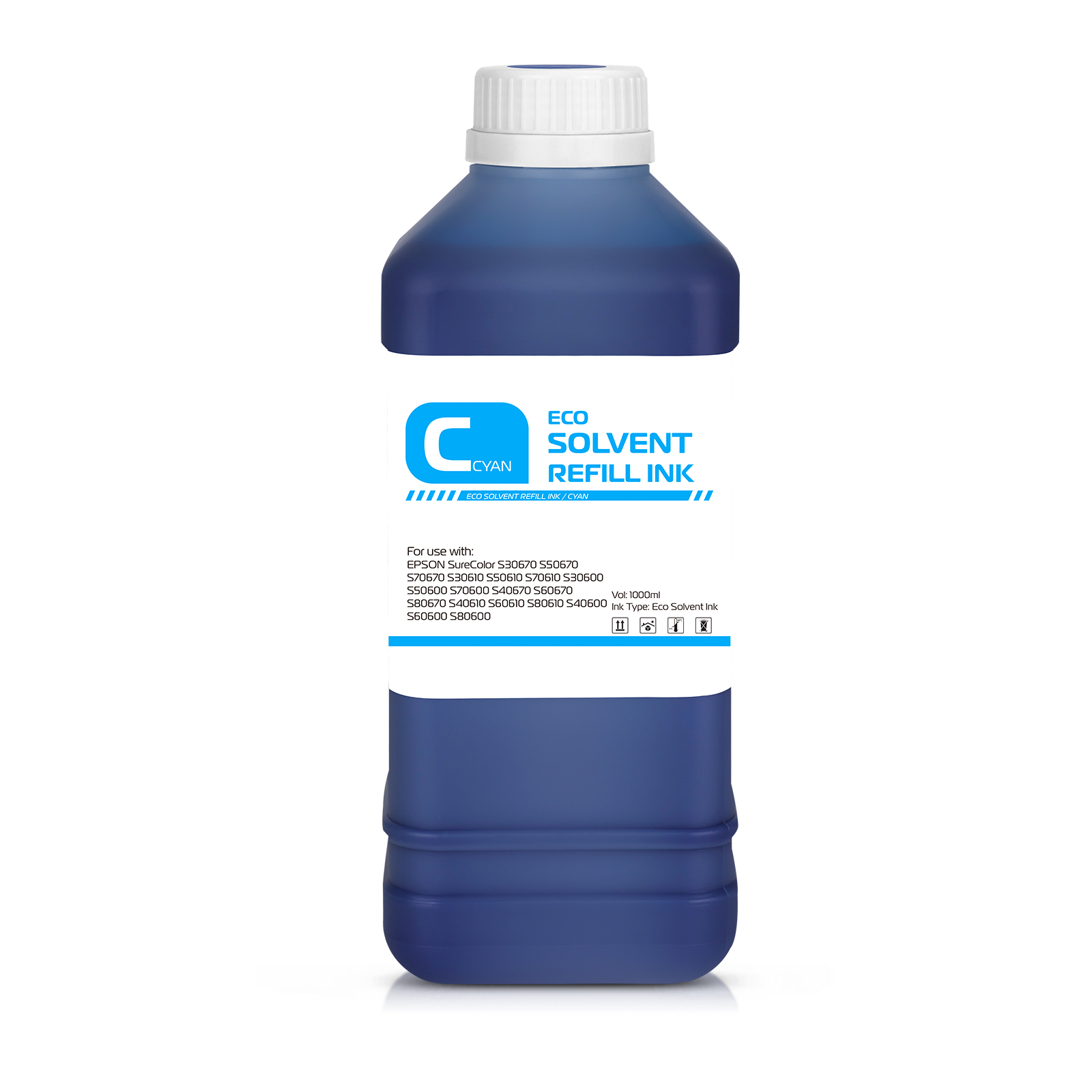 حبر إيكو سولفنت 1000 مل لطابعا - مراجعة Eco Solvent Ink Cartridge وسعره